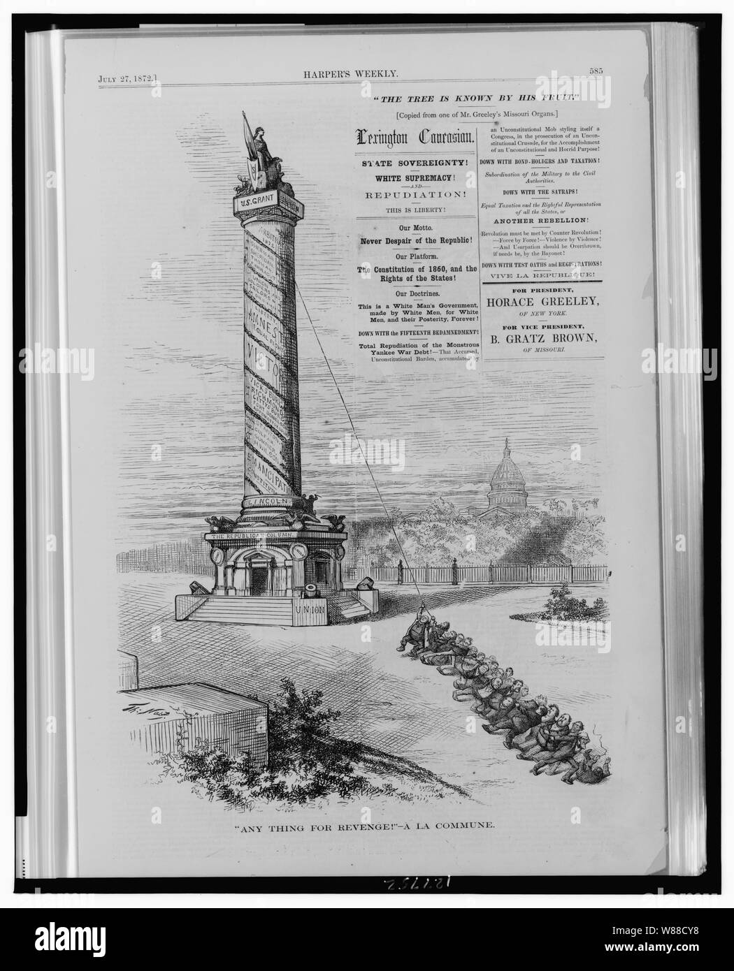 Qualsiasi cosa per vendetta! - A la comune / Th. Nast. Foto Stock