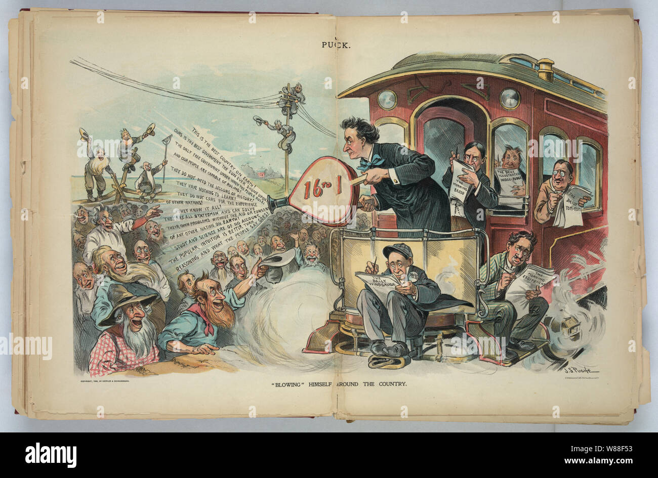 Soffiando stesso intorno al paese / J.S. Pughe. Foto Stock