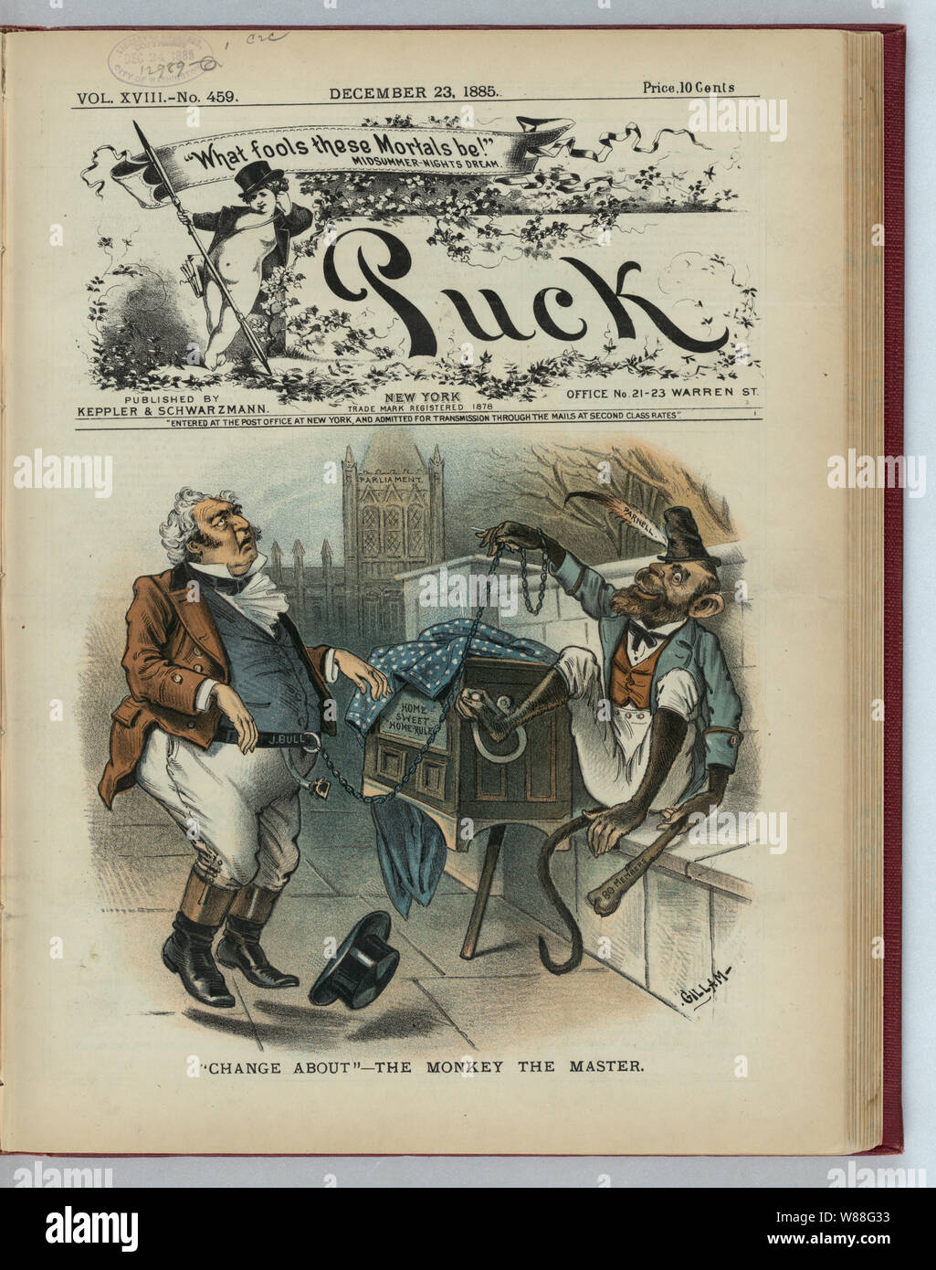 Cambiamento circa - la scimmia il master / Gillam. Foto Stock