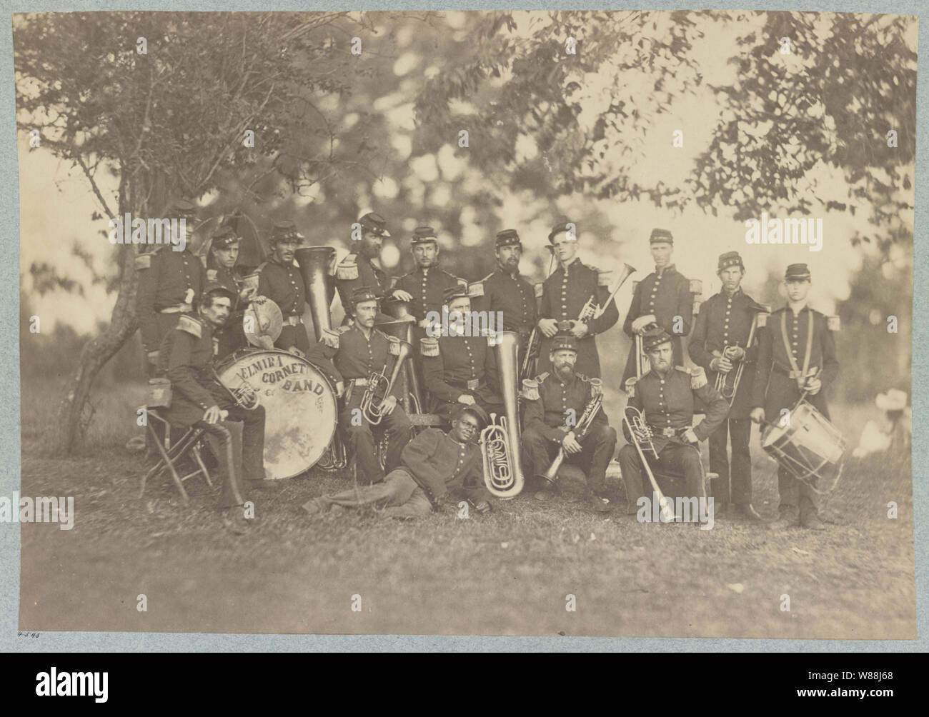 Elmira Cornet Band, trenta-terzo reggimento della New York Stato volontari, Luglio 1861 Foto Stock
