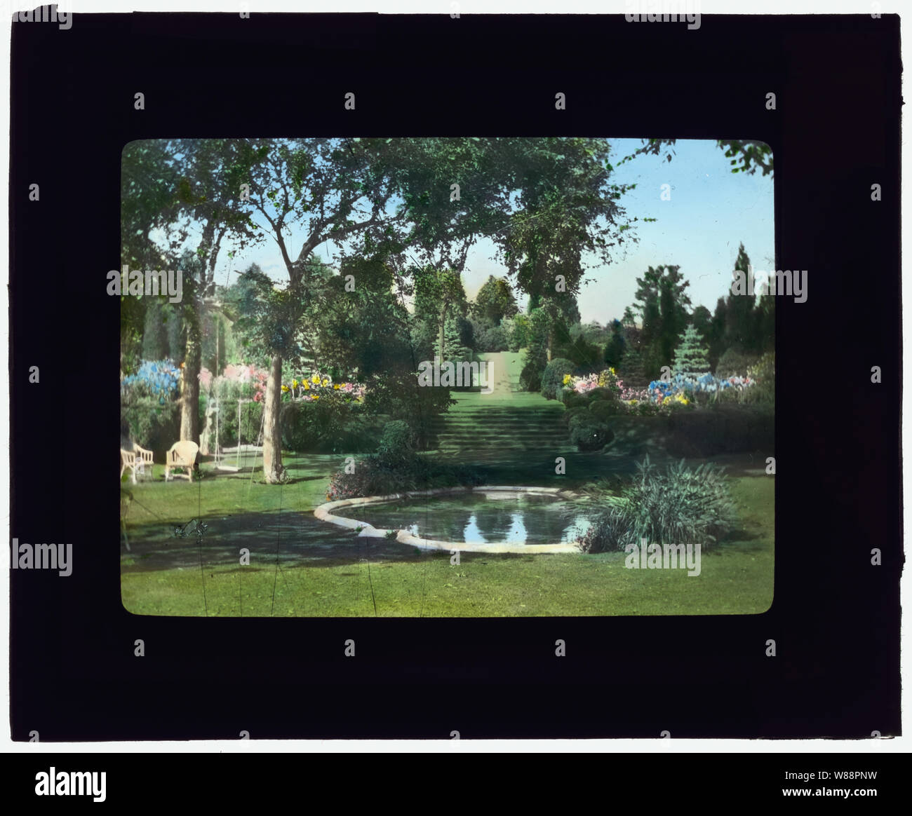 Killenworth, George Dupont Pratt house, Glen Cove, New York. Green Garden Foto Stock