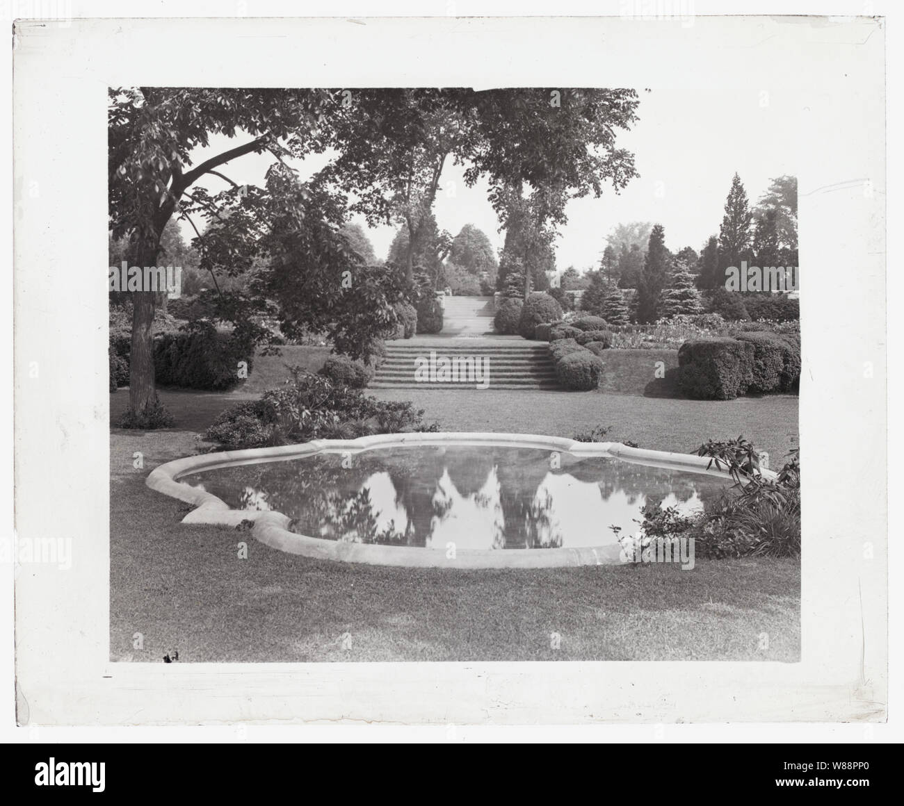 Killenworth, George Dupont Pratt house, Glen Cove, New York. Green Garden Foto Stock