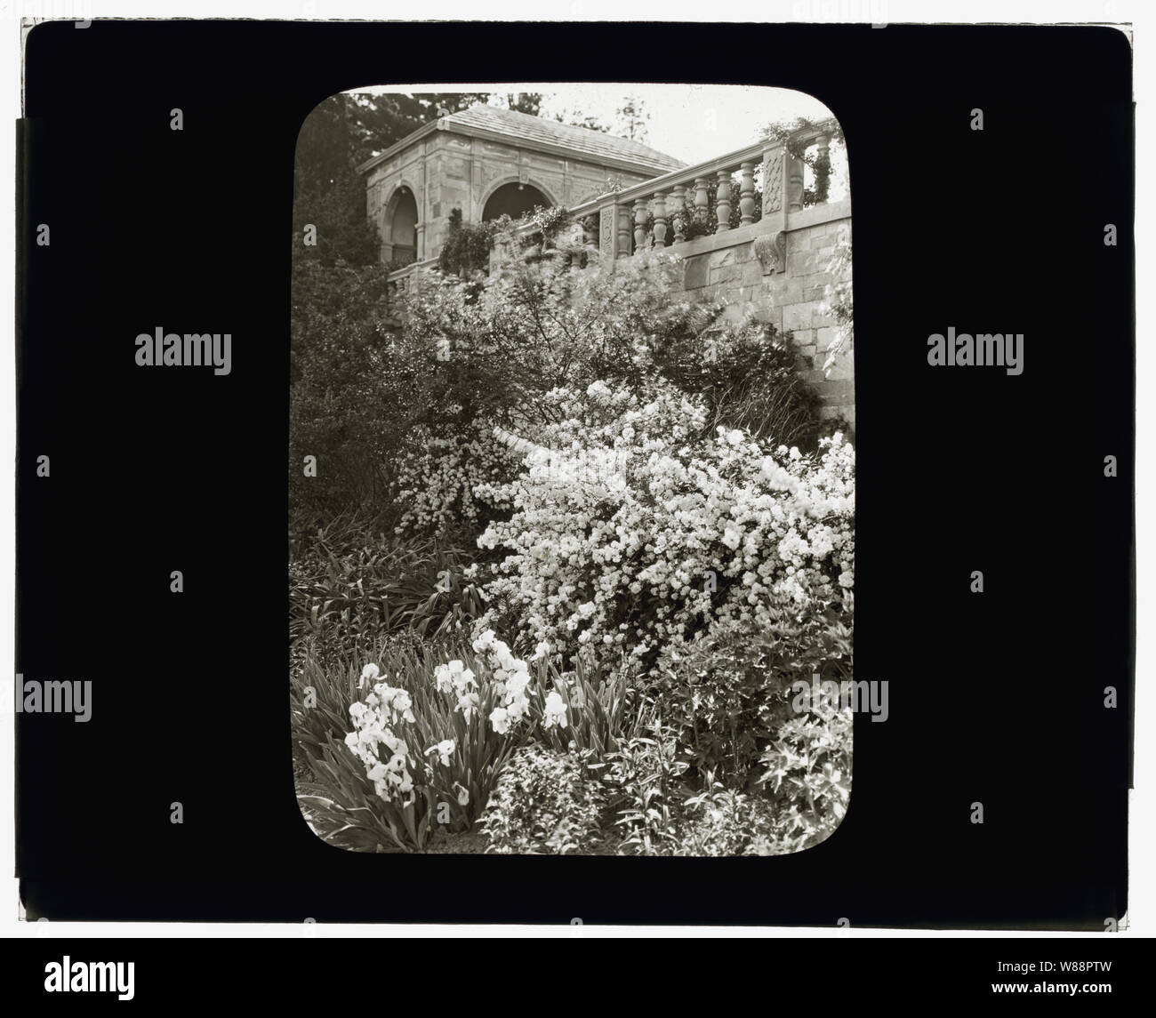 Killenworth, George Dupont Pratt house, Glen Cove, New York. Vista del padiglione Tè Foto Stock