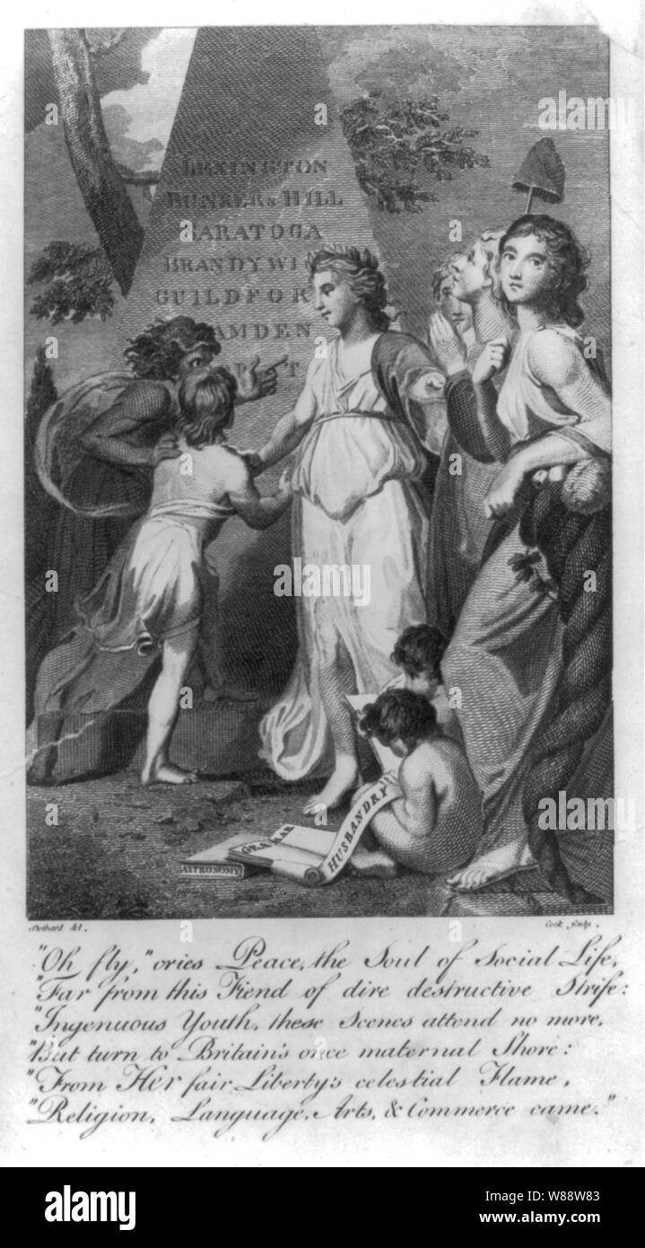 Oh fly, grida la pace, l'anima della vita sociale, / Stothard del. ; Sculp Cook. Foto Stock