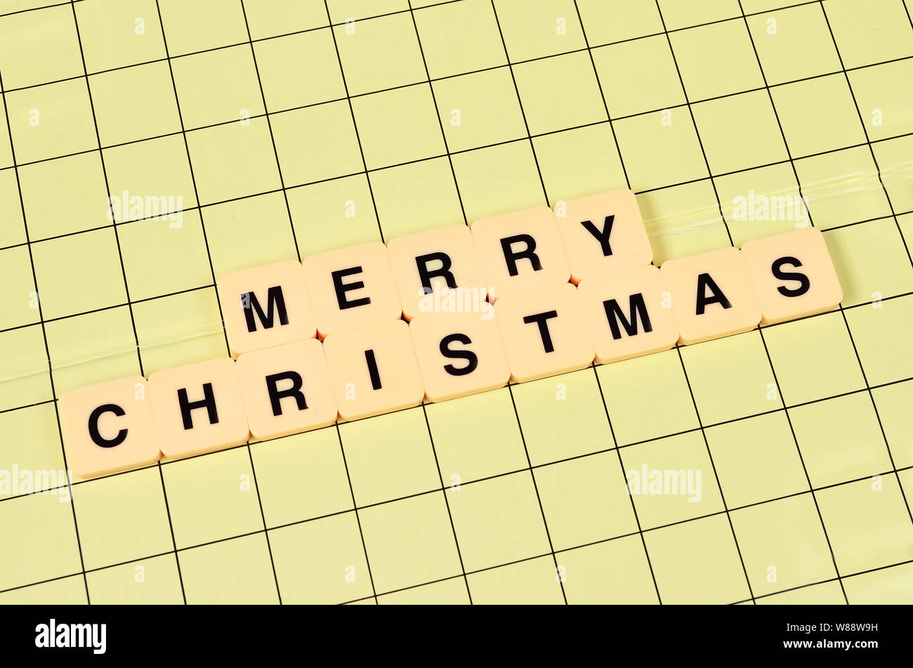 'Buon Natale' concetto enunciato in lettere Foto Stock