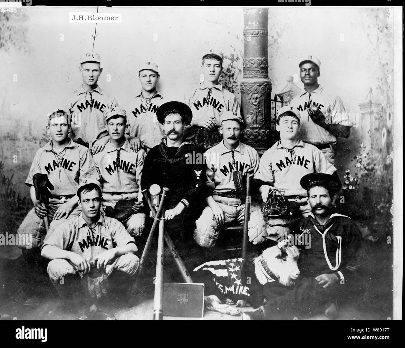 Il Maine base ball club--tutti soffiata fino a l'Avana ad eccezione di n. 1 J.H. Bloomer Foto Stock