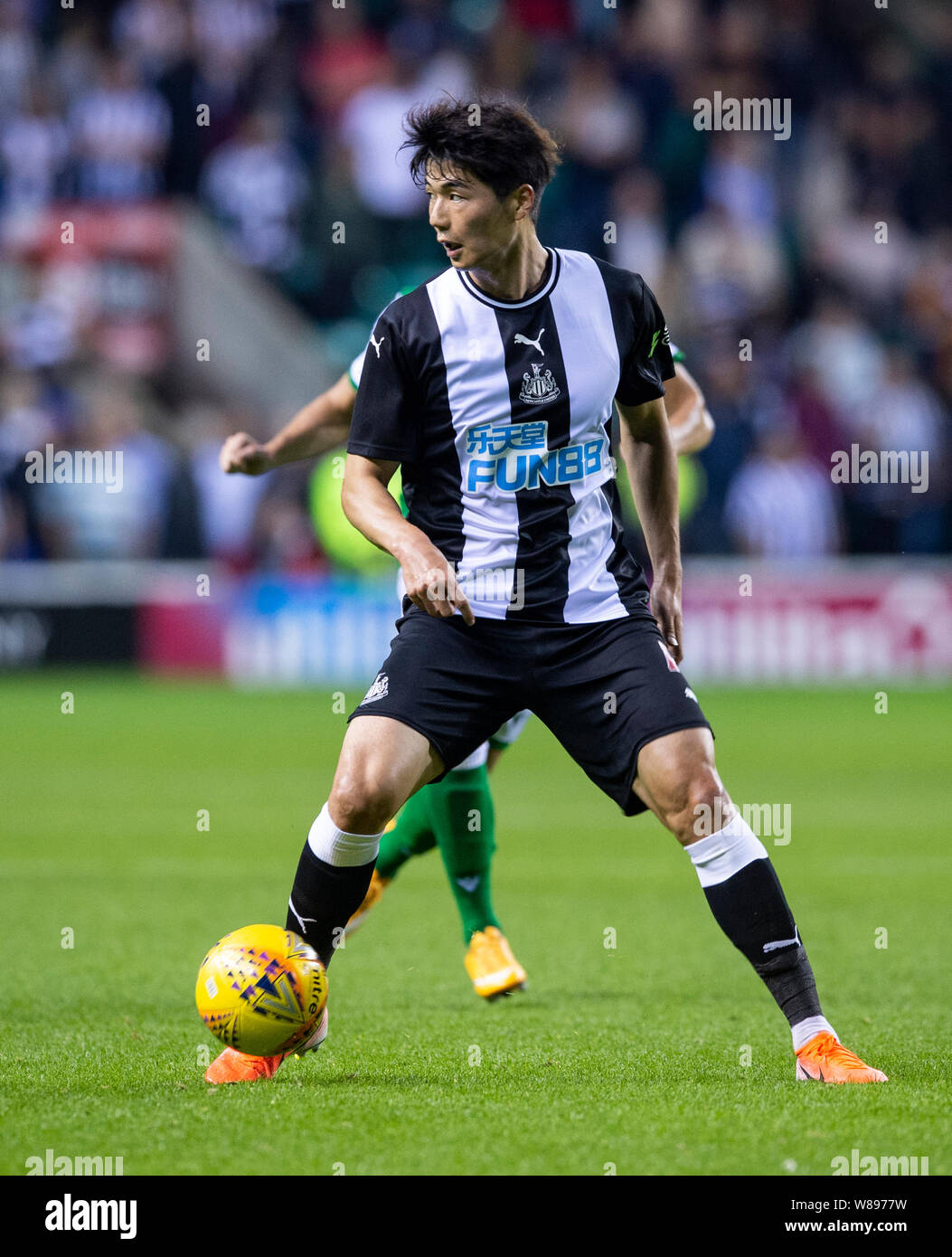 Edimburgo, Scozia - Luglio 28: Newcastle il sud coreano centrocampista centrale, Ki Sung-yueng, durante la Pre-Season amichevole tra Hibernian e Foto Stock