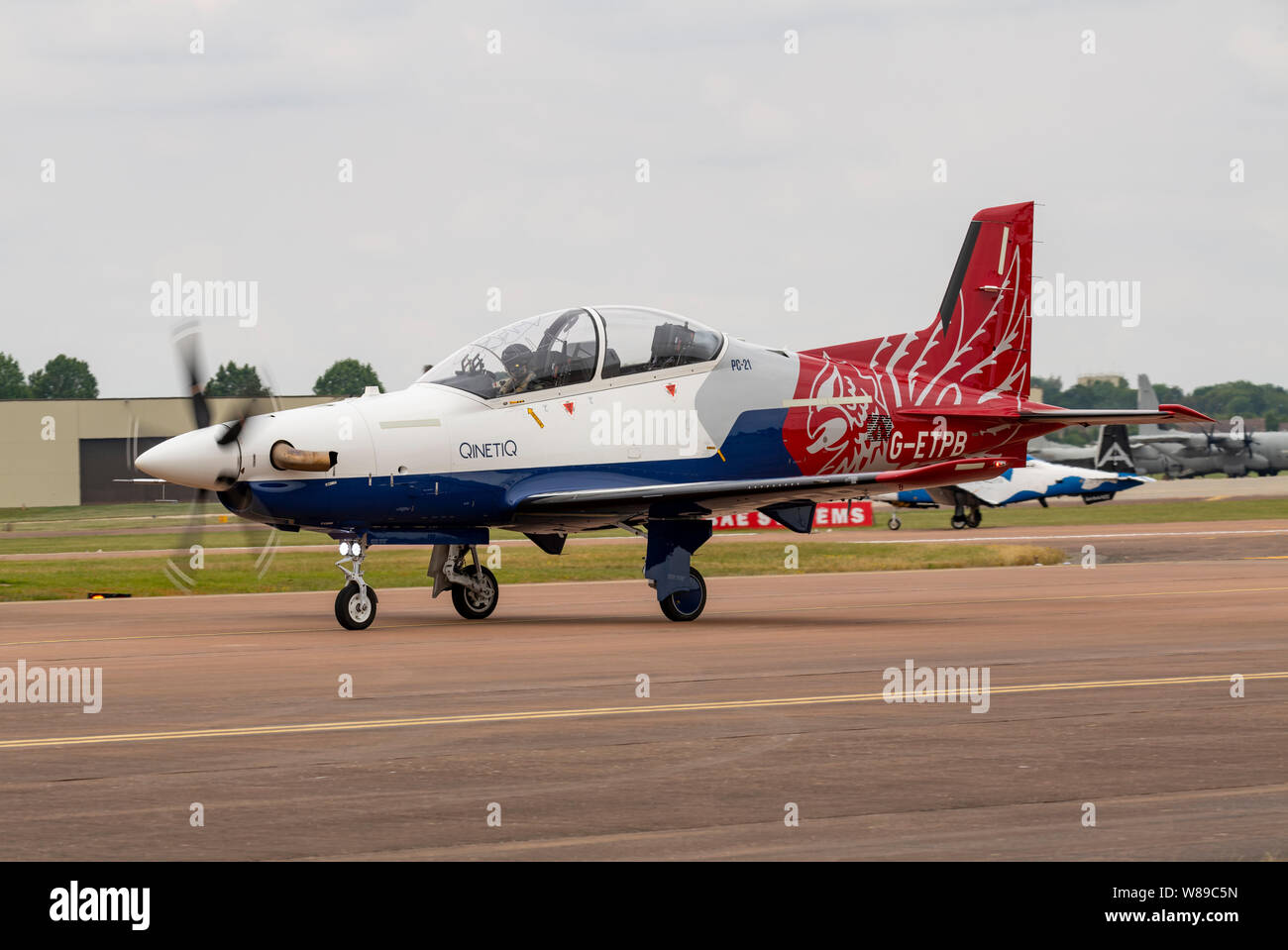 Qinetiq Pilatus PC21 presso il Royal International Air Tattoo 2019 Foto Stock