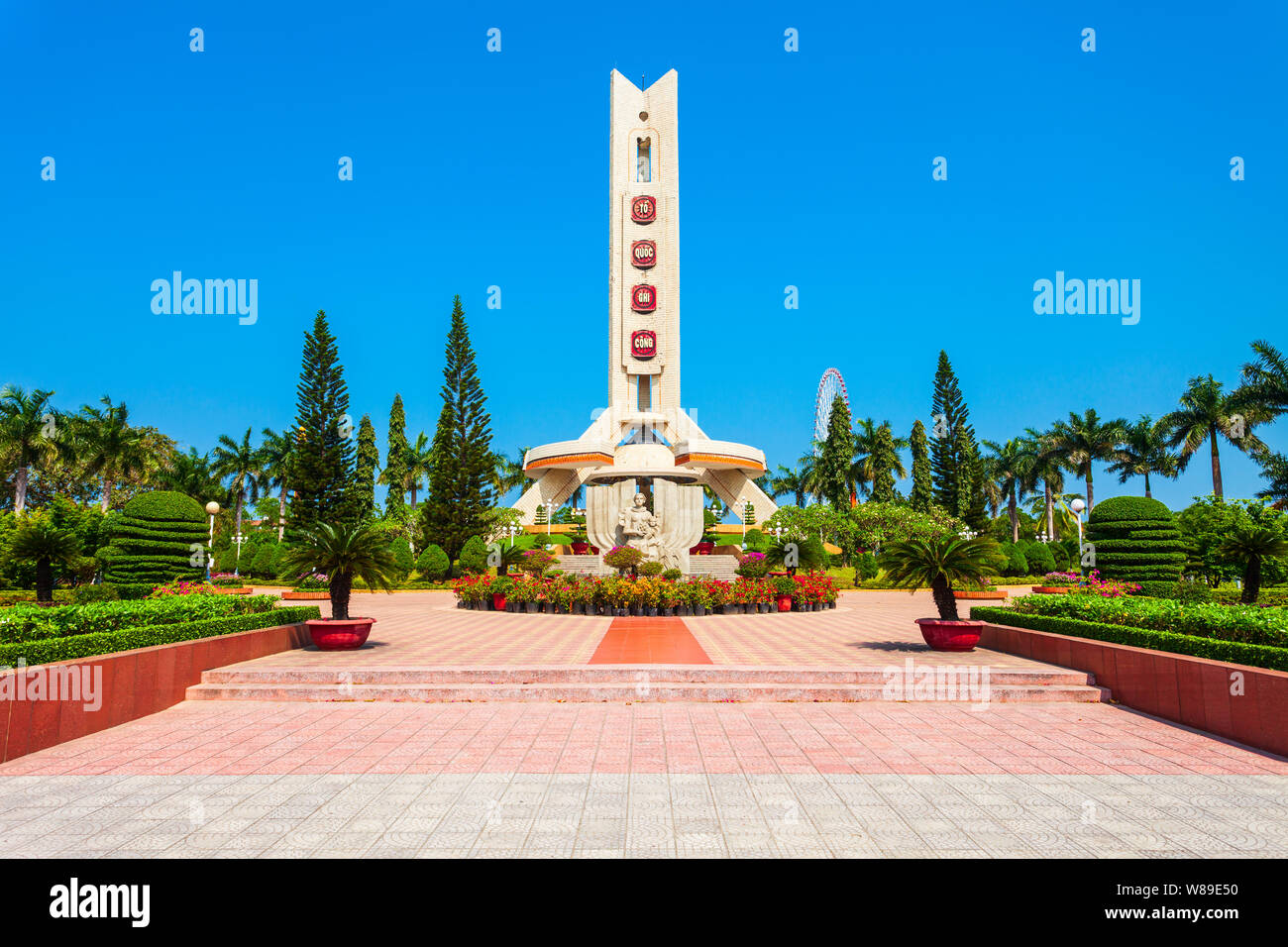 Monumento di guerra in Bia di Quoc Ghi Cong memorial park a Danang in Vietnam Foto Stock
