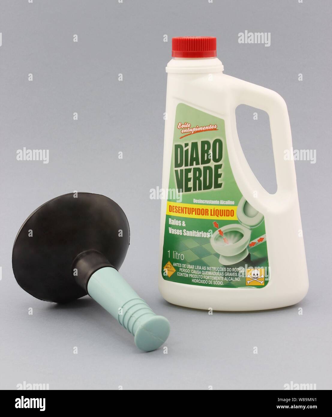 Scarico unblocker fluido per pulitura e stantuffo Foto Stock