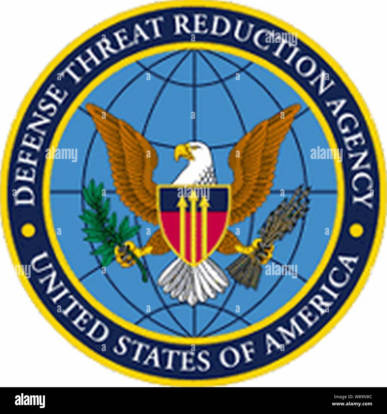 La difesa di riduzione della minaccia emblema dell'Agenzia. Foto Stock