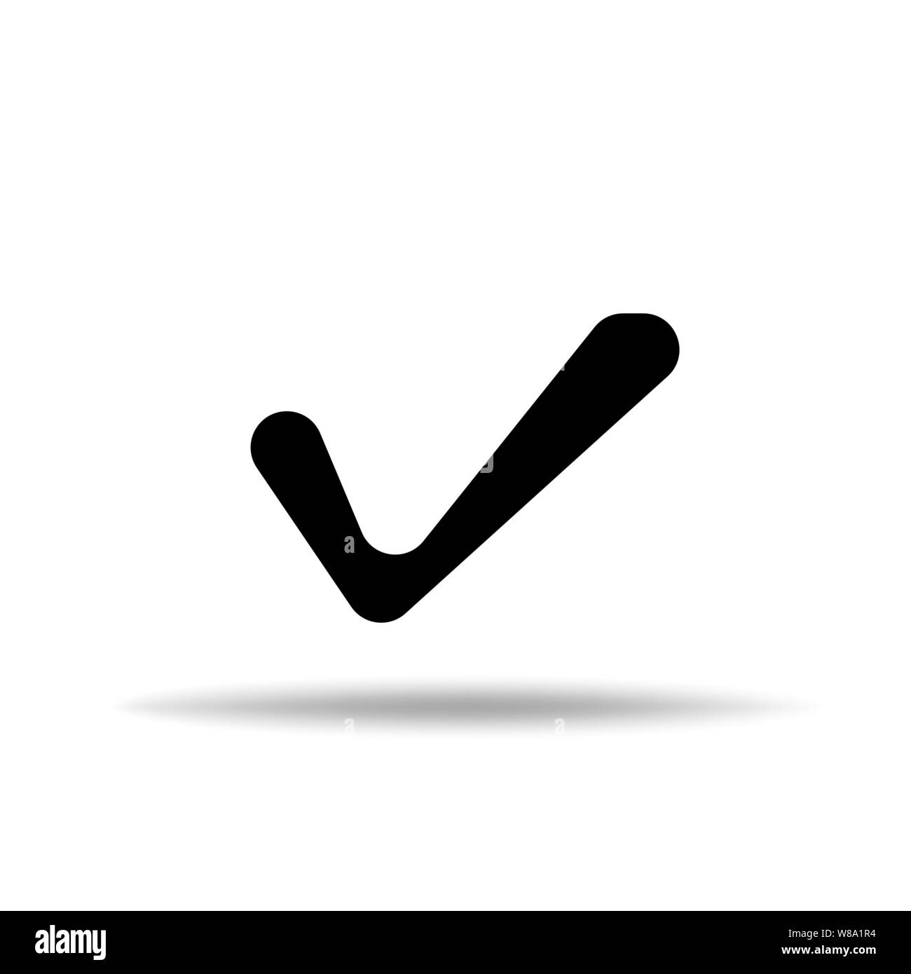 Segno di spunta icona isolato. Lista di controllo icona pulsante. Segno di spunta, selezionare icona vettore. Icona segno di spunta il vettore. Elenco di controllo del segno di spunta EPS vettoriali 10 Illustrazione Vettoriale