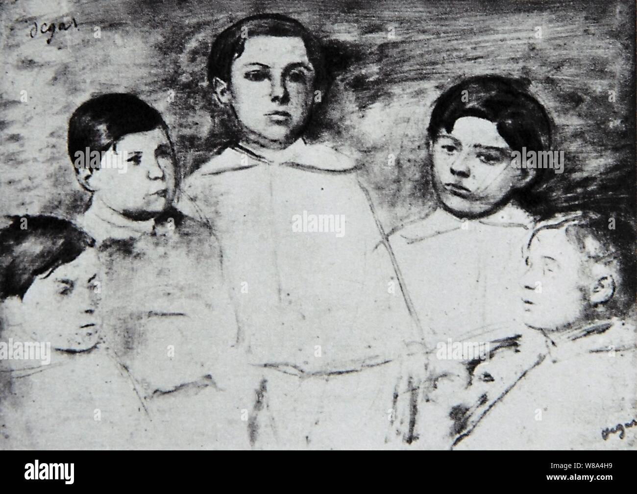 Degas - Enfants de coeur, circa 1854. Foto Stock