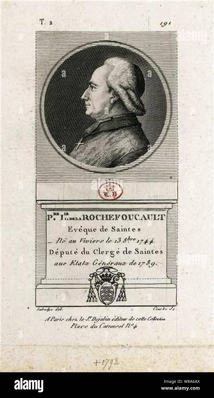 Pierre Louis de la Rochefoucauld-Bayers (1744-1792). Foto Stock