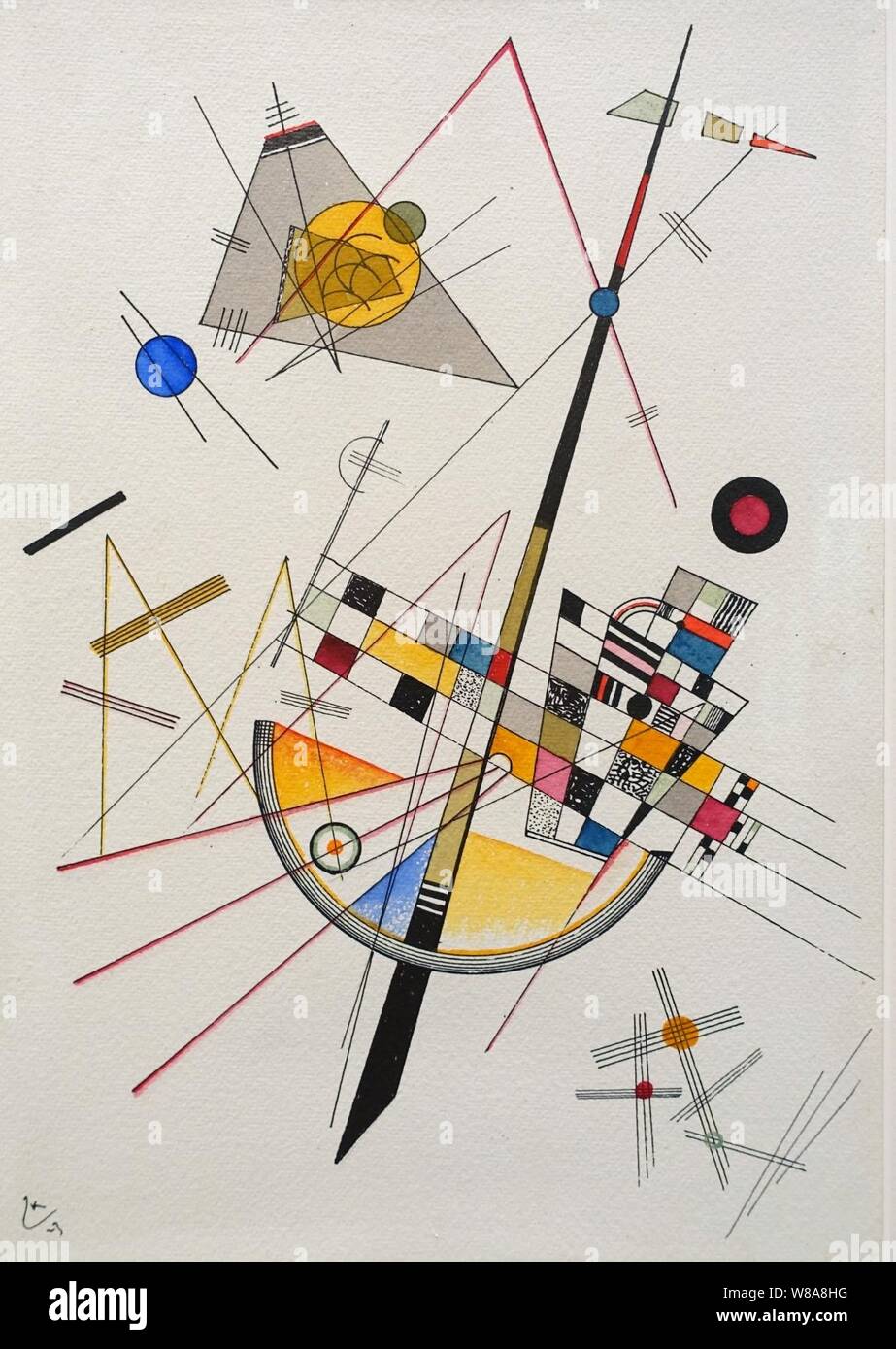 Tensione delicata di Wassily Kandinsky, 1923 Annuncio, aquarelle e inchiostro su carta Foto Stock