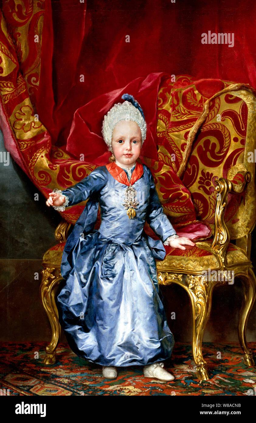 Arciduca Franz Joseph Karl come un ragazzo - Anton Raphael Mengs, circa 1770 Foto Stock