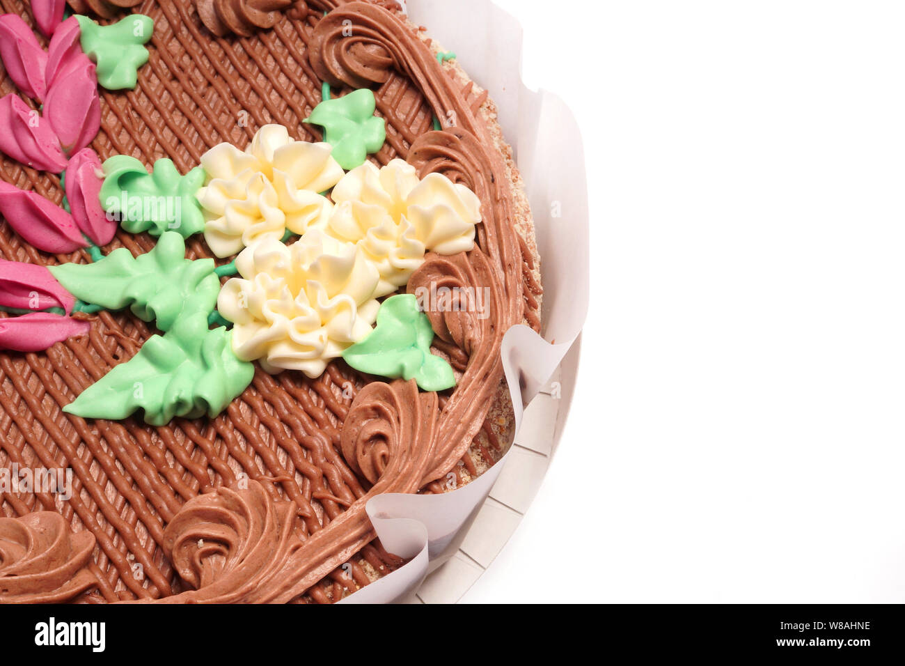 Crema di cioccolato torta. Famoso in tutto il mondo la torta Foto Stock