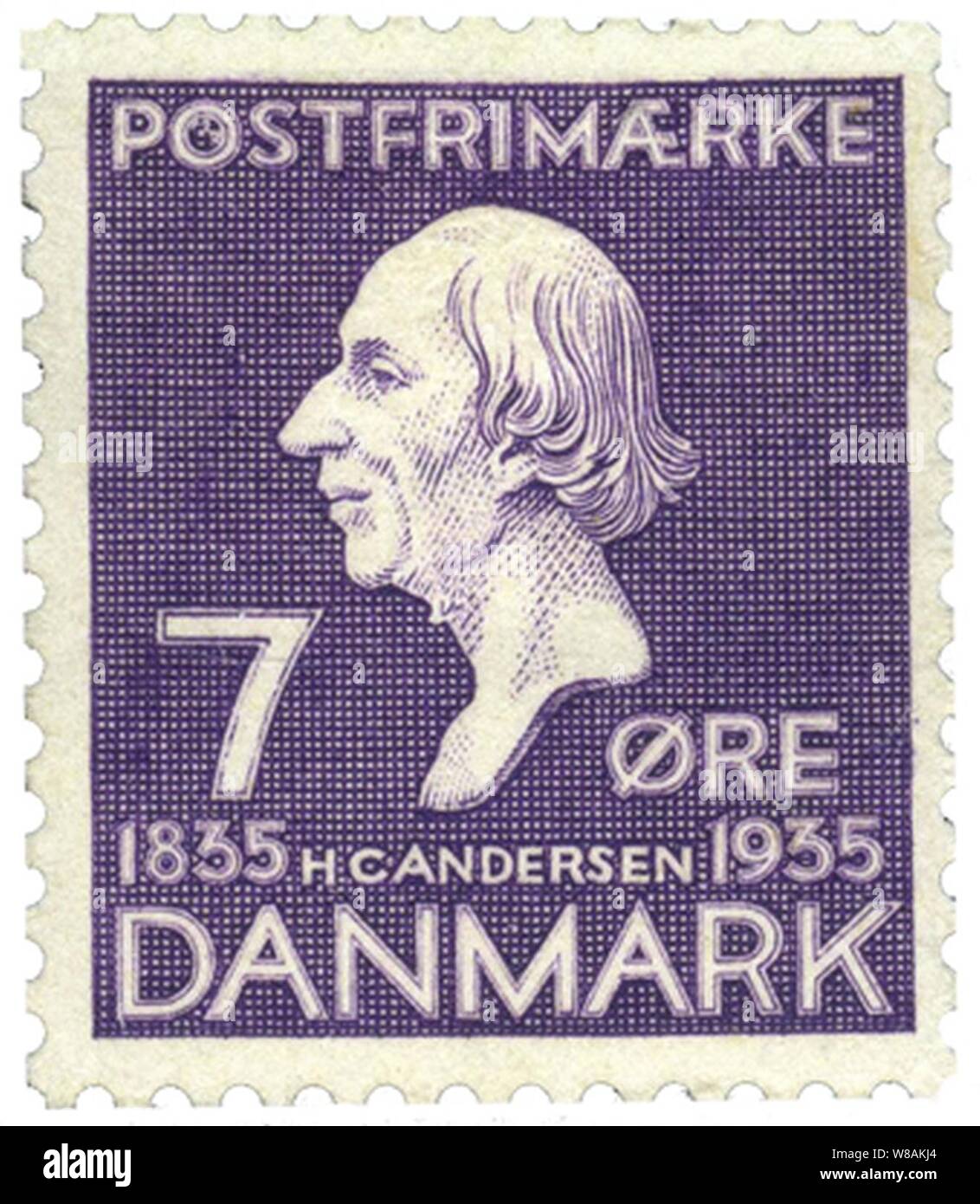 Denmark-Stamp-1935-HansChristianAndersen. Foto Stock