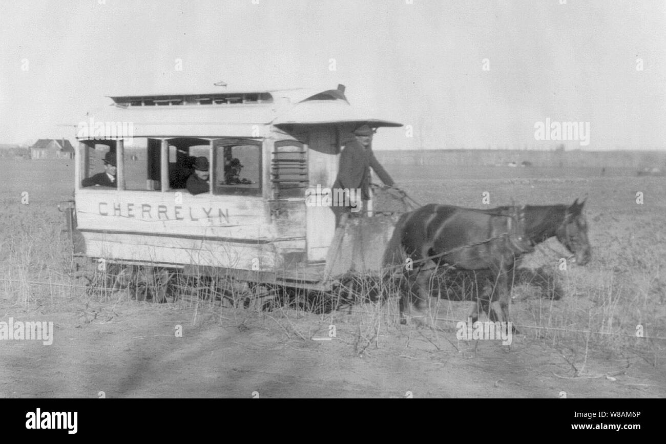 Denver cavallo tram 1903. Foto Stock