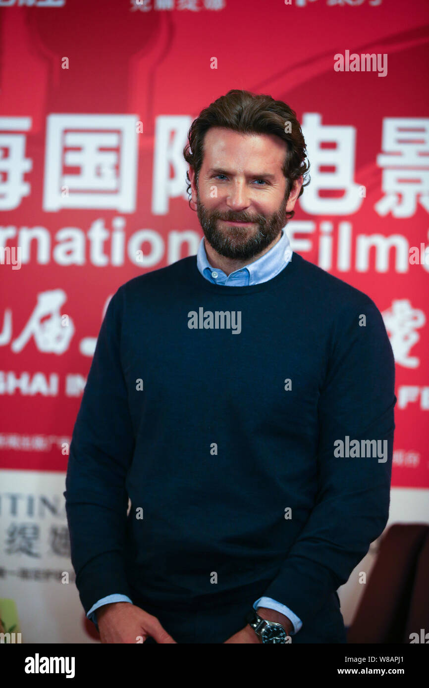 Attore americano e produttore Bradley Cooper partecipa a una conferenza stampa per il XIX Festival Cinematografico Internazionale di Shanghai in Cina a Shanghai, 11 Giugno 20 Foto Stock