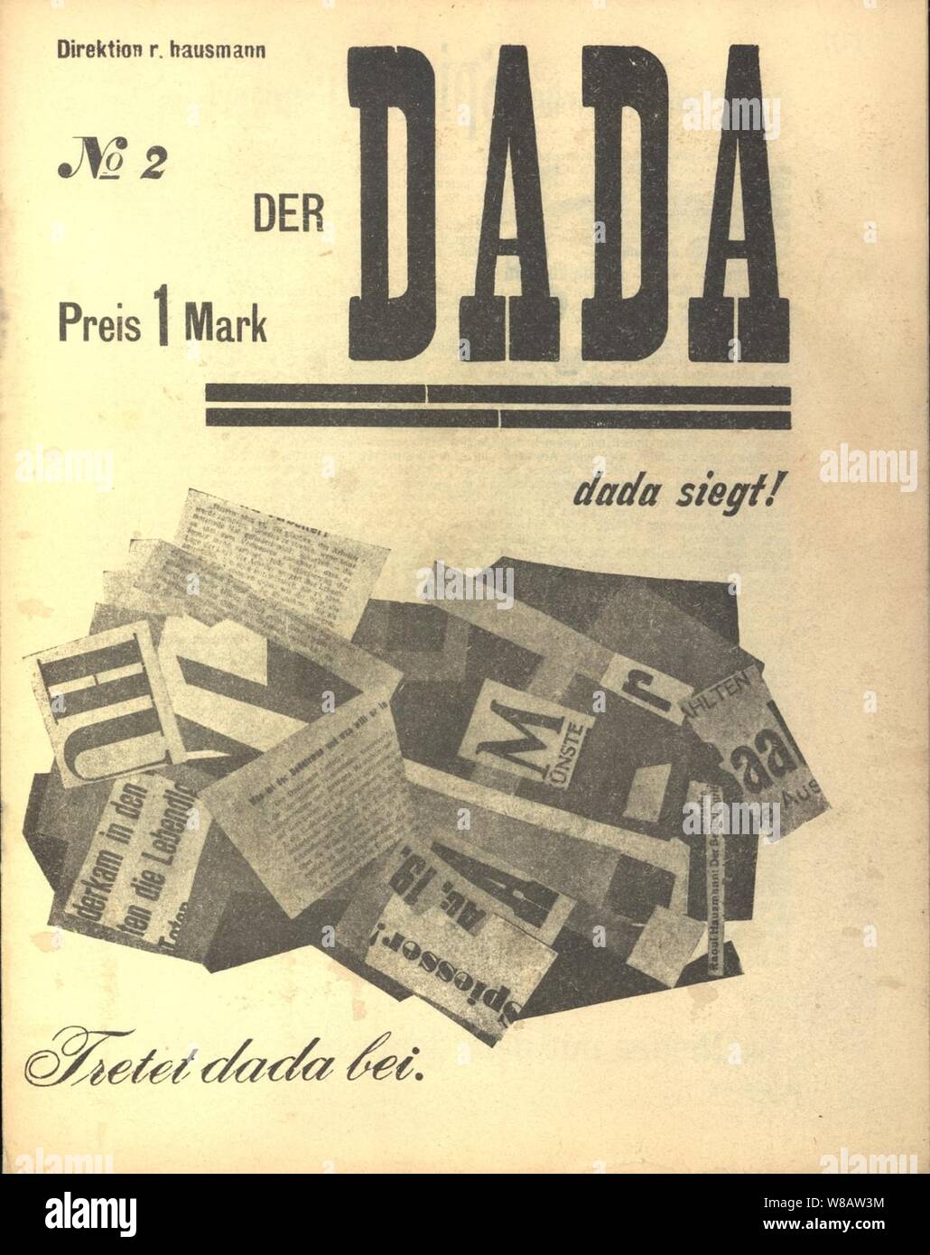 Der Dada 1919 Titel. Foto Stock