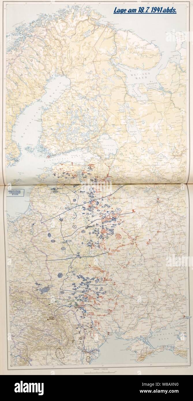 Der Feldzug gegen Sowjet-Russland - Banda I. Operationen Sommer-Herbst 1941 vom 21. Juni-6. Dezember 1941 Foto Stock