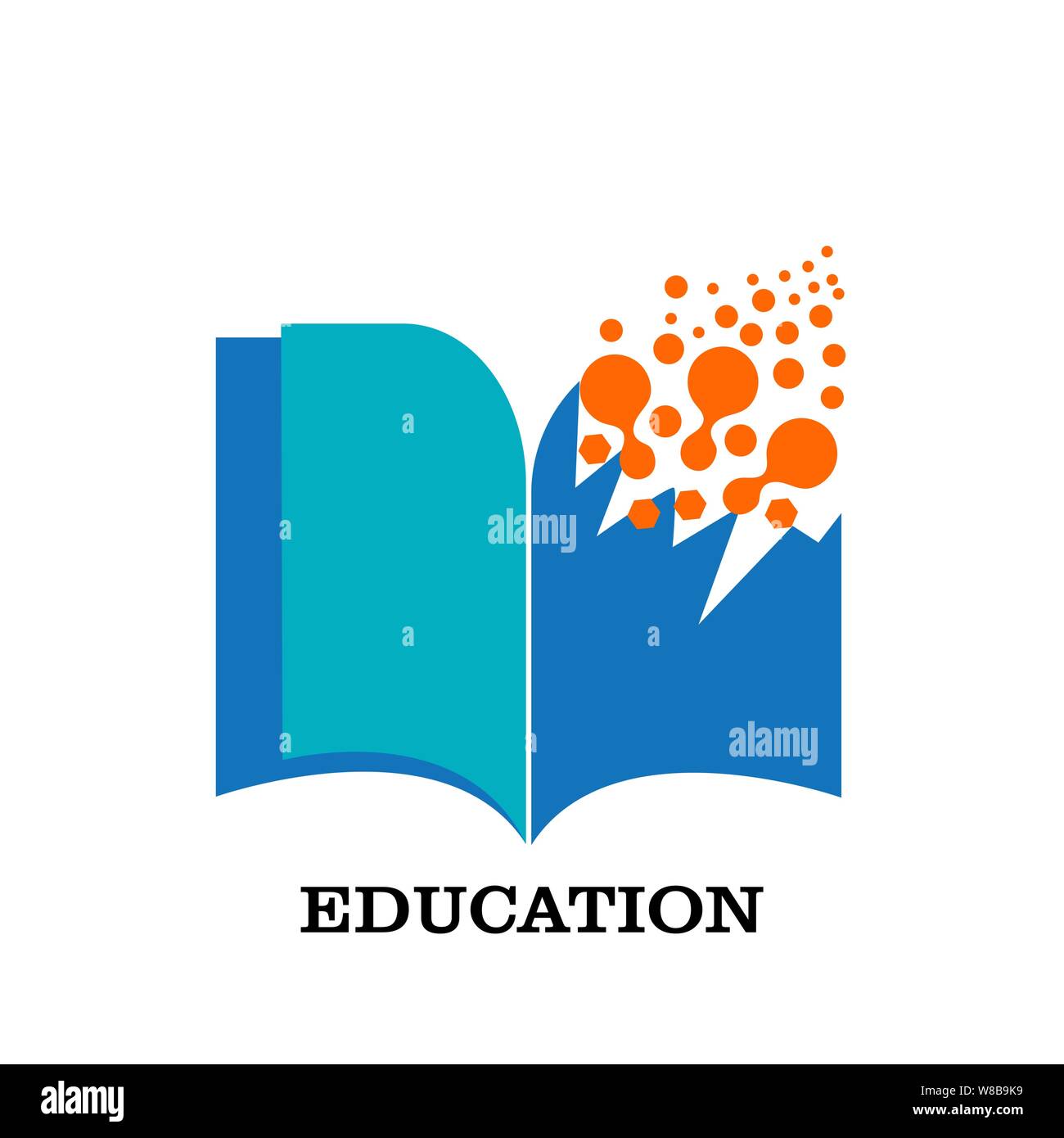 Prenota modello Logo illustrazione vettoriale.con il logo del cervello silhouette design template vettoriale. Credo idea concetto. brain storm pensando di potenza Logotyp cerebrale Illustrazione Vettoriale