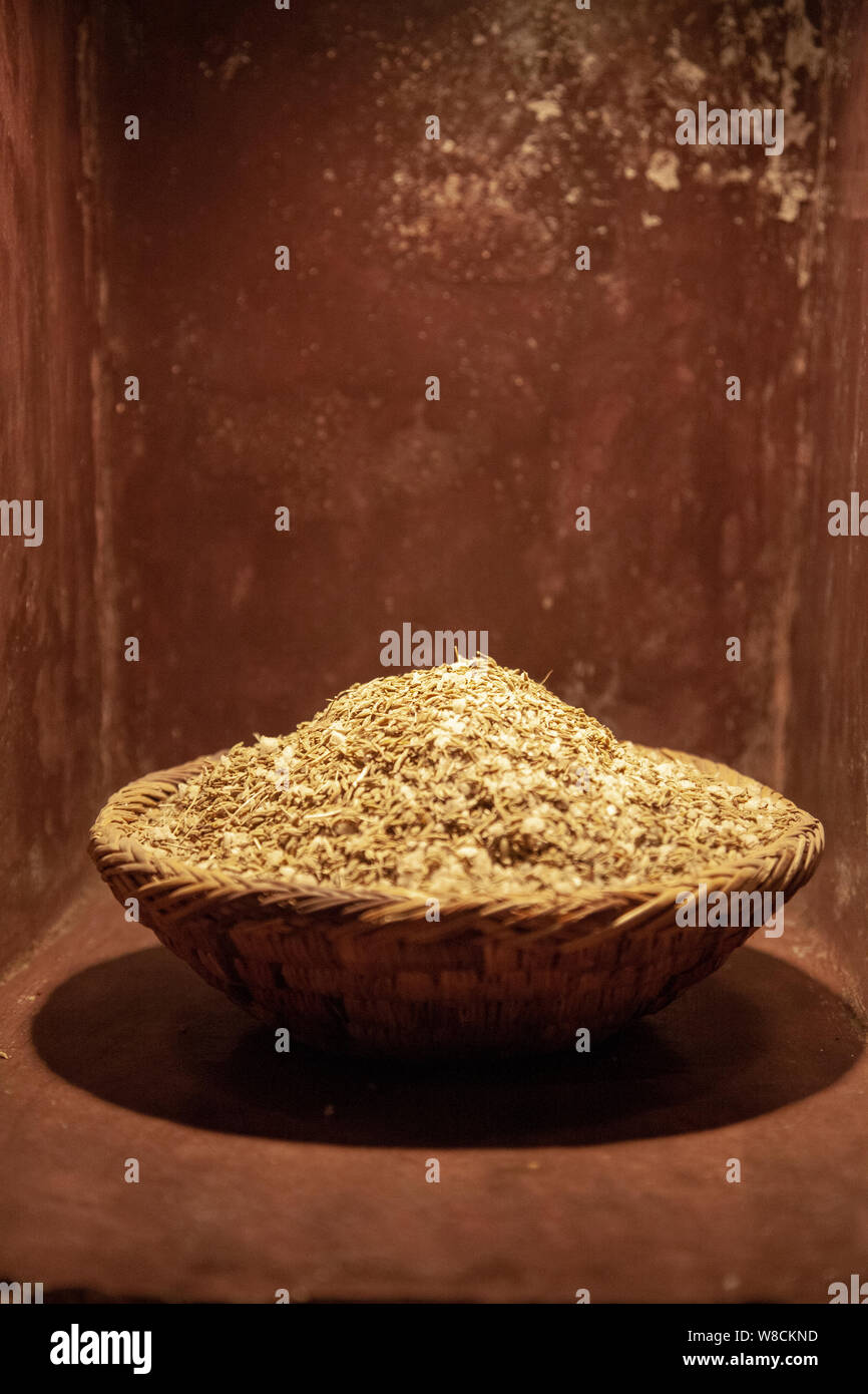 Ciotola di Display di grano in Marocco Foto Stock