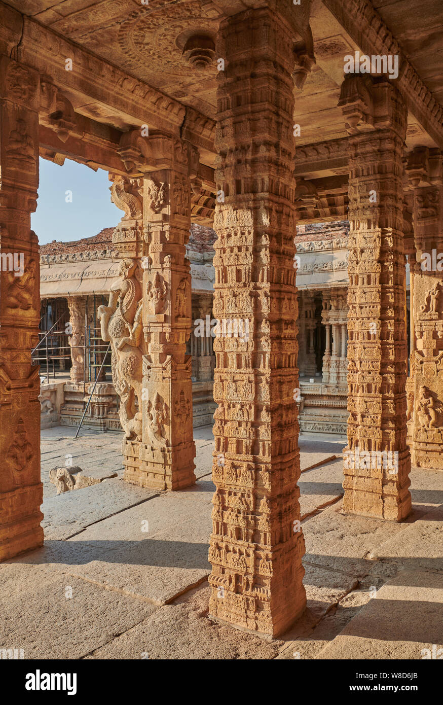 Vijaya Vittala tempio, Hampi, UNESCO sito heritge, Karnataka, India Foto Stock