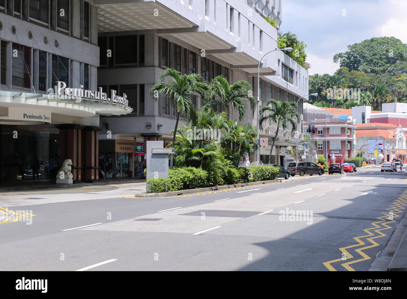 Fotocamera area dello shopping di Singapore Foto Stock
