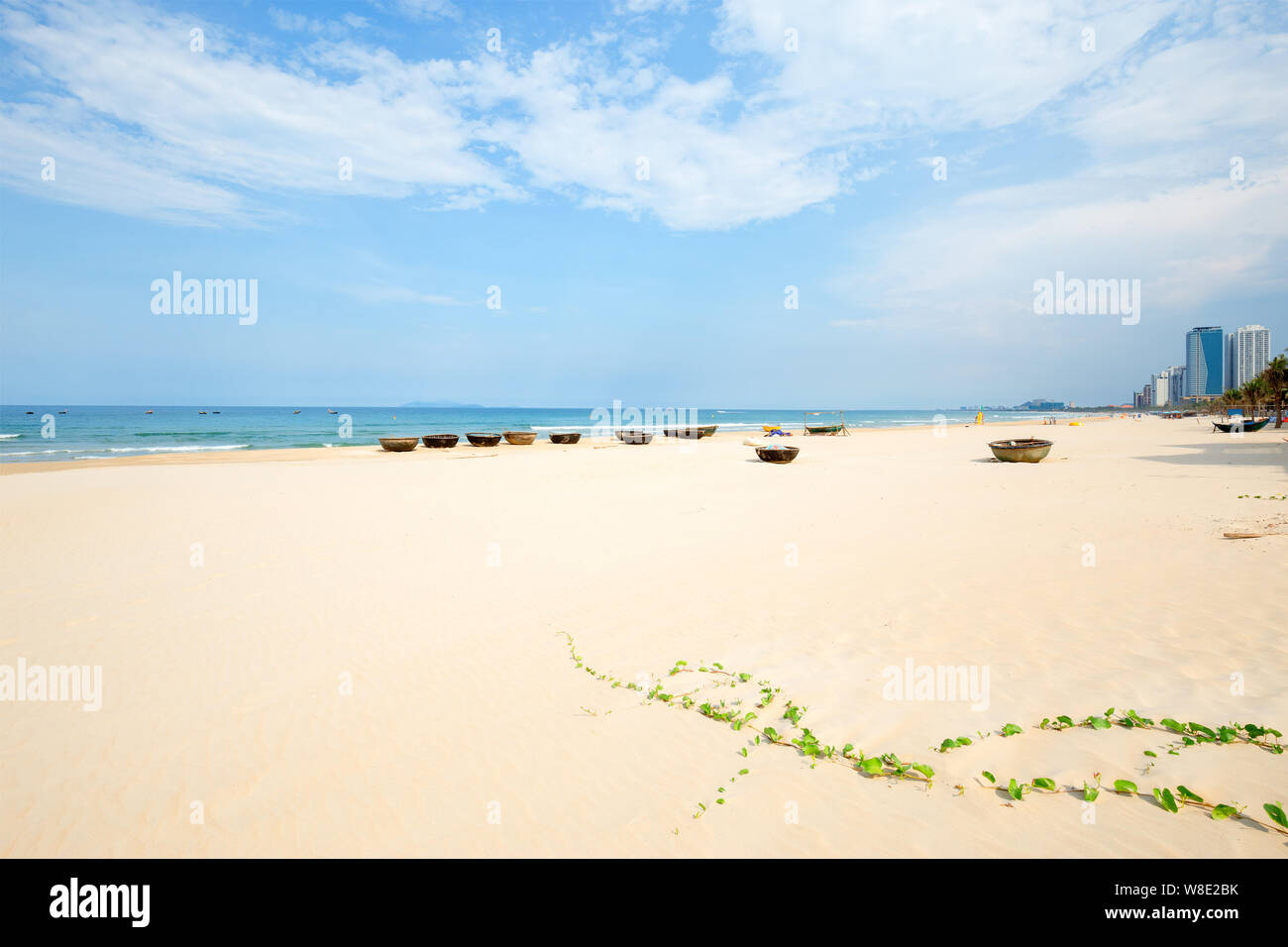 Il mio Khe beach è una bellissima spiaggia a Danang city , il Vietnam. Foto Stock