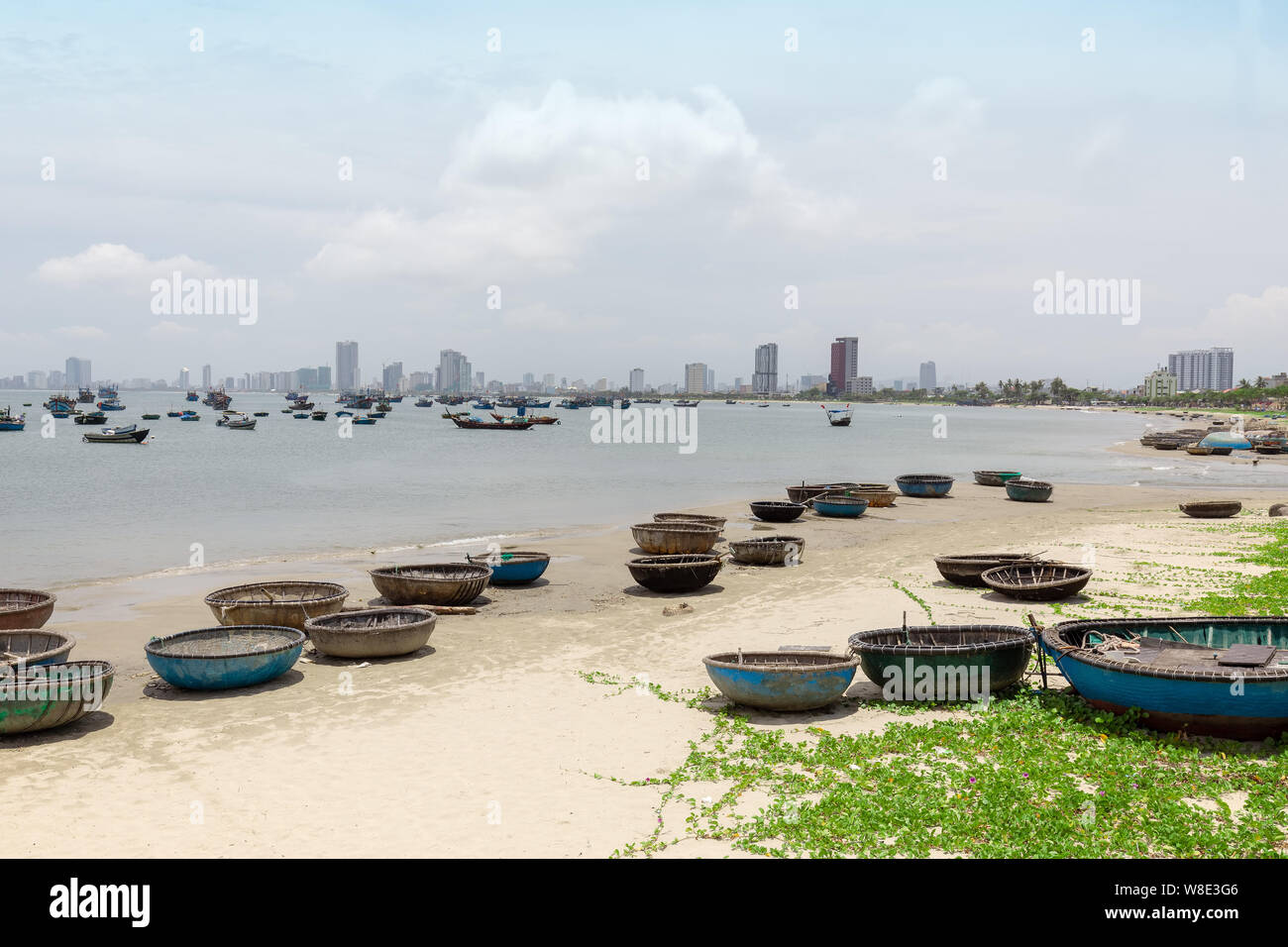 Il mio Khe beach è una bellissima spiaggia a Danang city , il Vietnam. Foto Stock