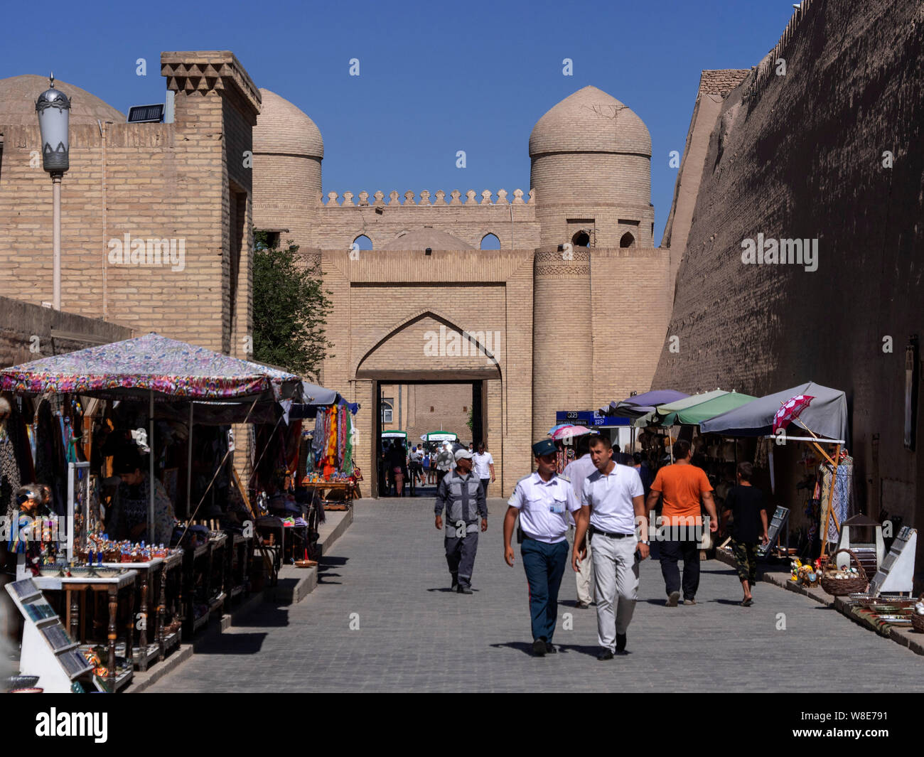 Ota-Gate, mura, città storica Ichan Qala, Chiwa, Uzbekistan, Asia, nonché patrimonio dell'UNESCO Foto Stock