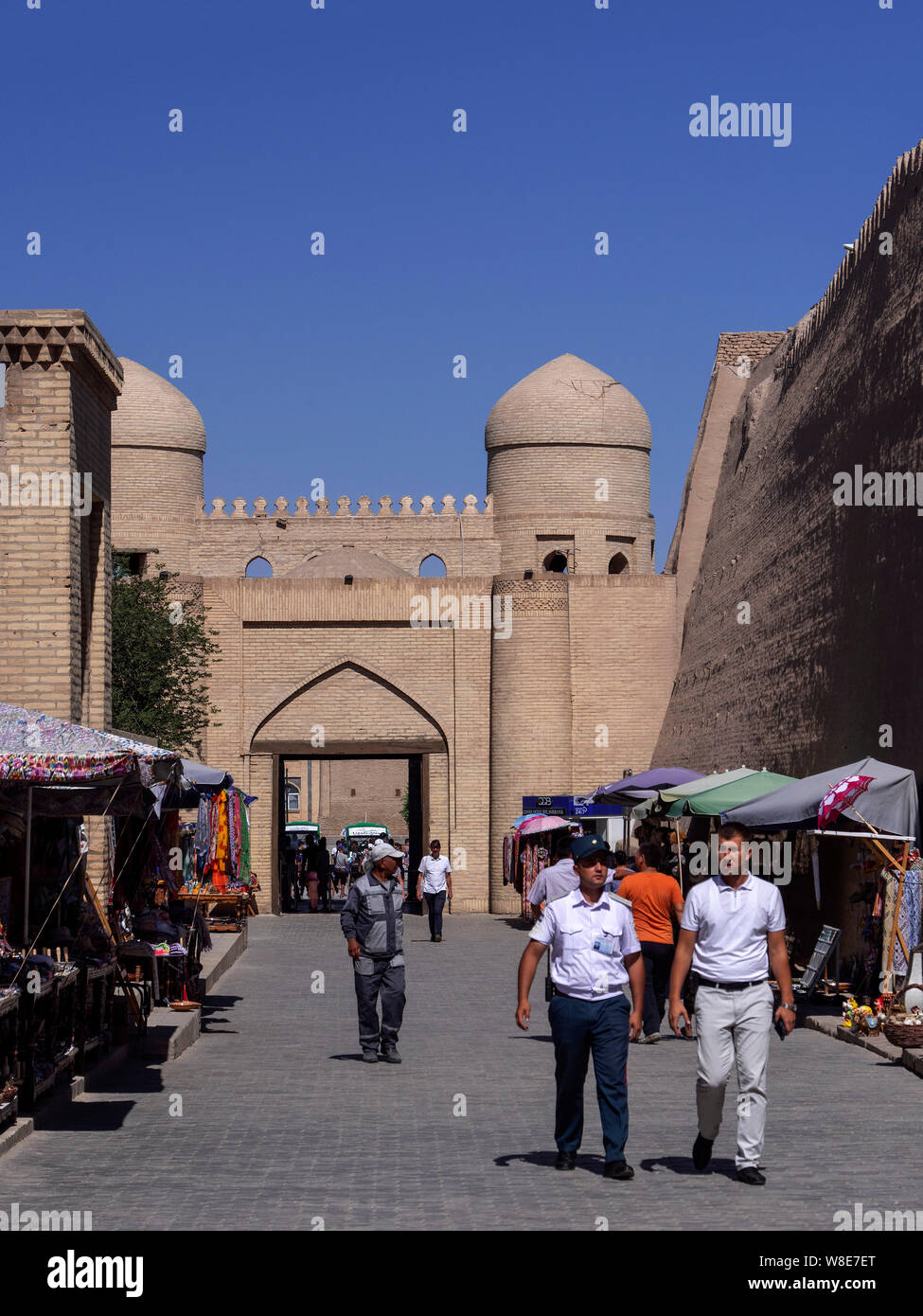 Ota-Gate, mura, città storica Ichan Qala, Chiwa, Uzbekistan, Asia, nonché patrimonio dell'UNESCO Foto Stock