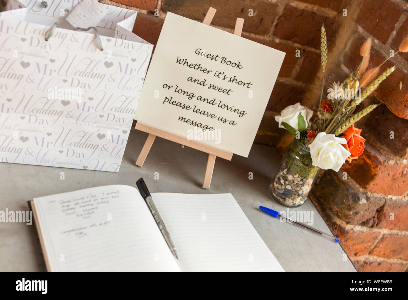 Wedding Guest Book Foto Stock
