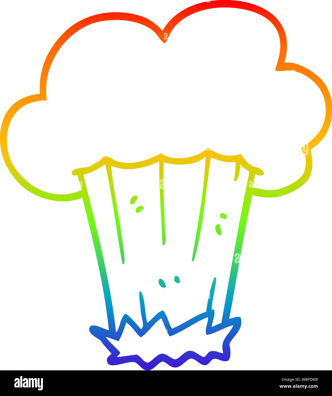 Rainbow linea di sfumatura di disegno di un cartone animato big bang  Immagine e Vettoriale - Alamy