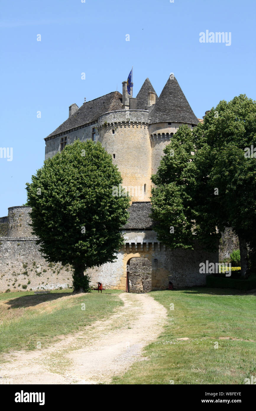 Chateau de Fénelon, Saint-Mondane, Dordogne, Francia Foto Stock