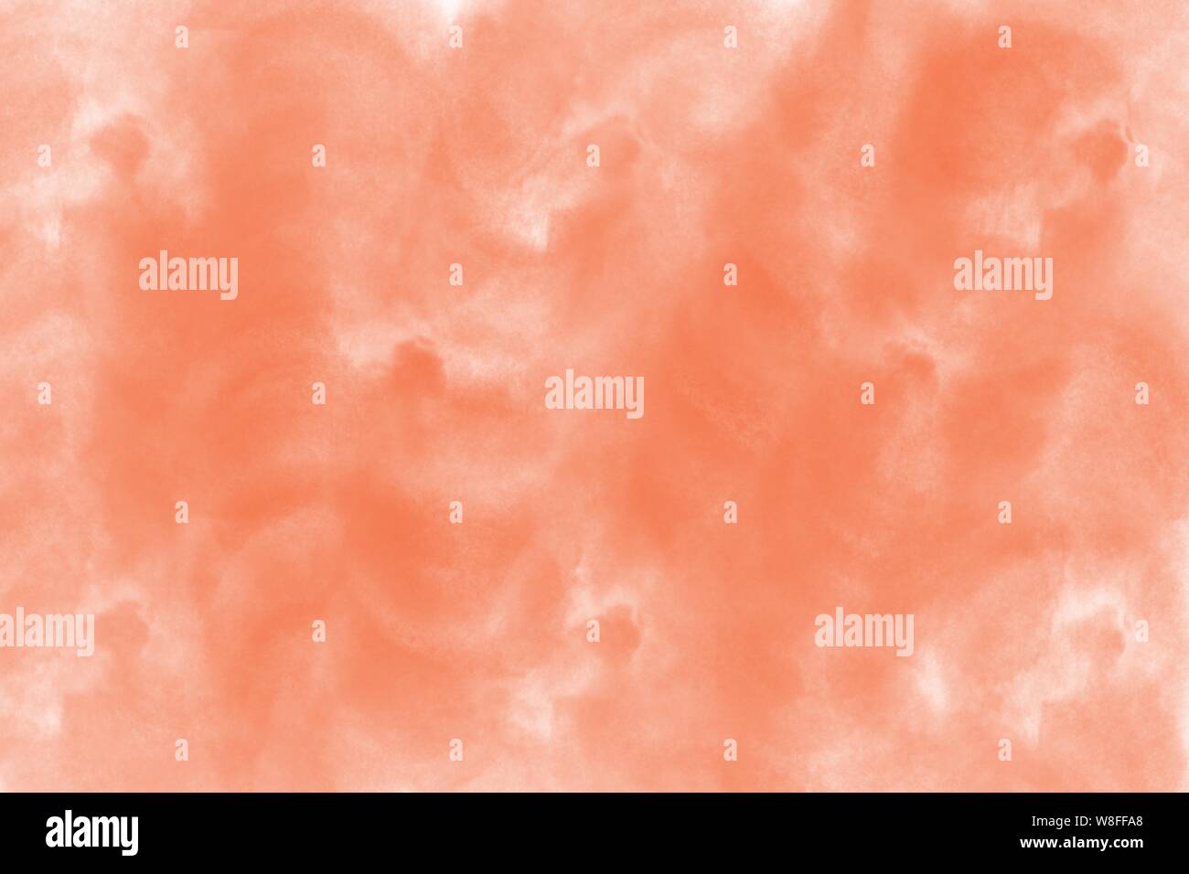 Orange disegnati a mano ad acquerello marmo sfocata cloudscape arazzo configurazione di sfondo Foto Stock