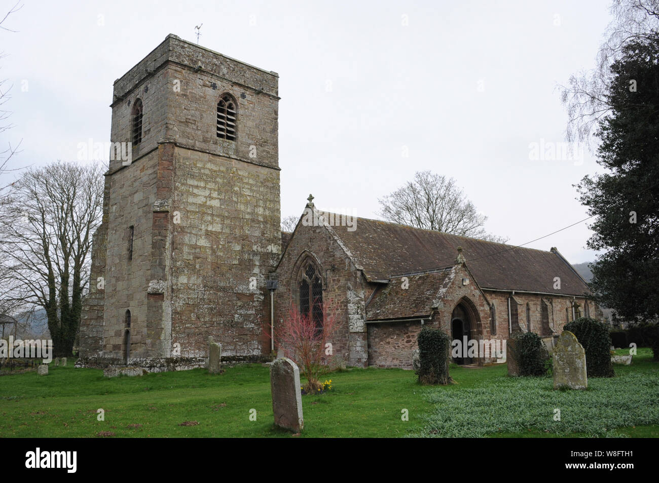 San Cuthbert, Holme Lacy, Herefordshire. Foto Stock