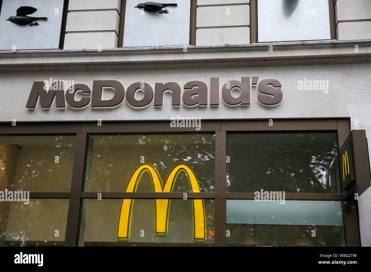 Il 9 agosto, 2019, London, Regno Unito: un ristorante fast food McDonald's visto nel centro di Londra. (Credito Immagine: © Steve Taylor/SOPA immagini via ZUMA filo) Foto Stock