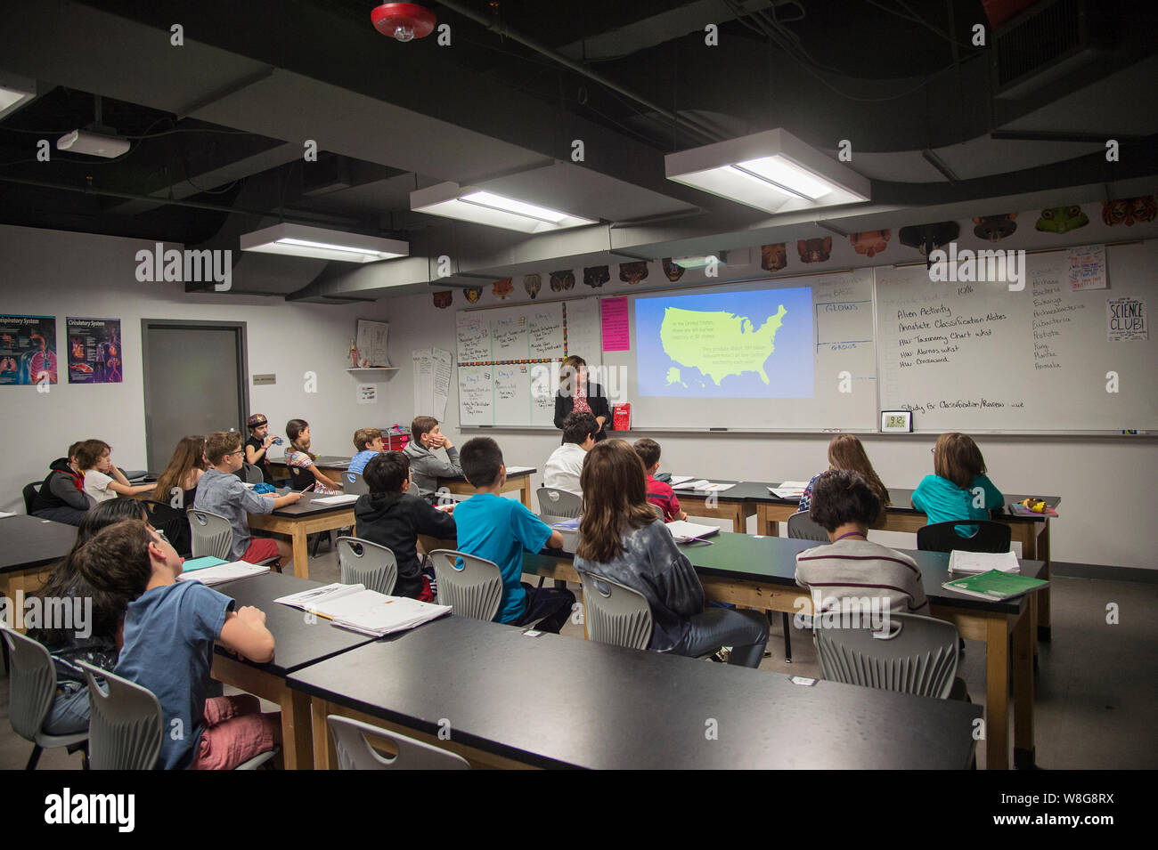 DOE ufficio dell'energia nucleare visita base DC Carta pubblica scuola su 20 Ottobre 2017 Foto Stock