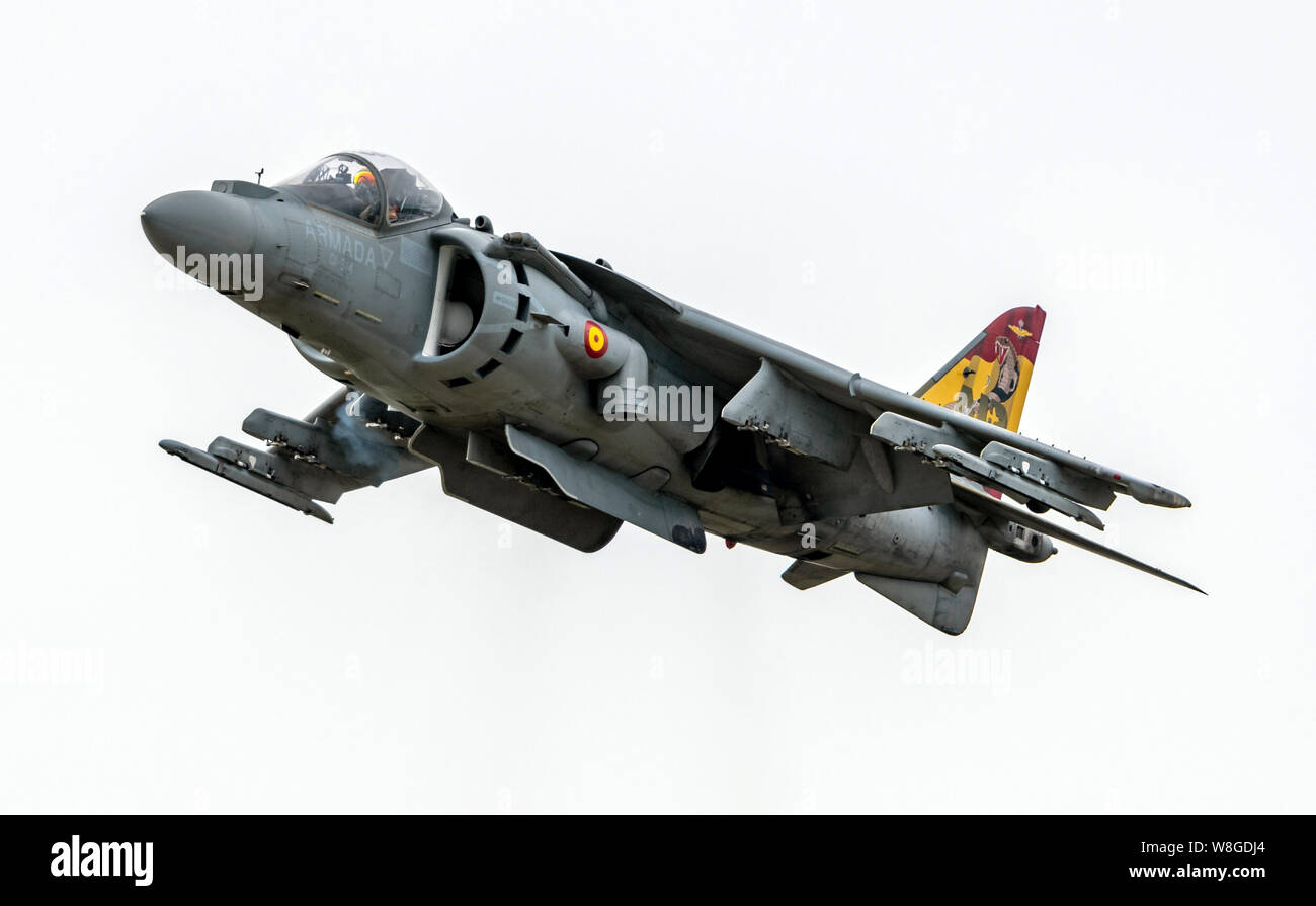 Lo spagnolo EAV-8B Harrier IIs presso il Royal International Air Tattoo 2019 Foto Stock