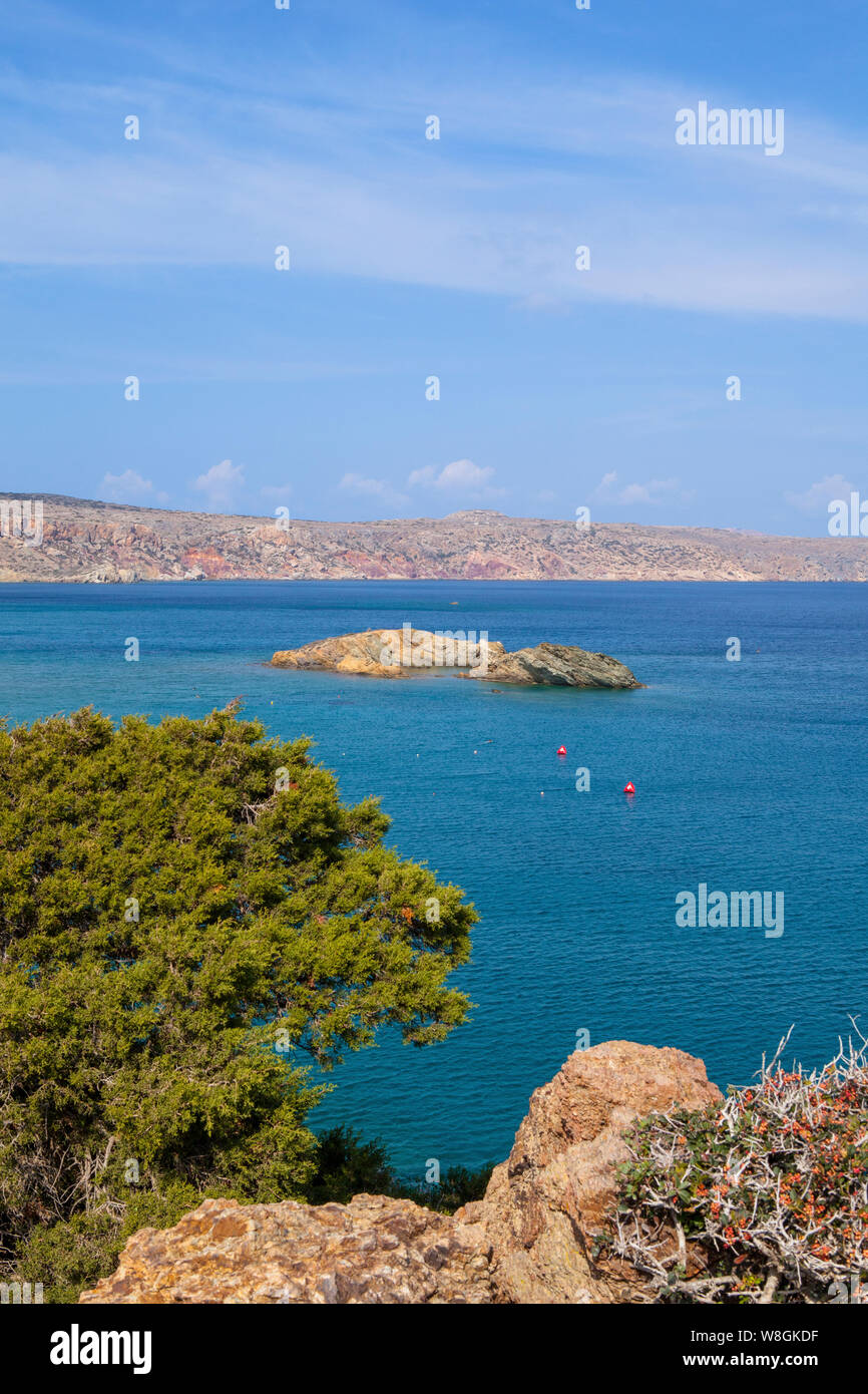 Vai beach - una popolare destinazione turistica in Creta, Grecia Foto Stock