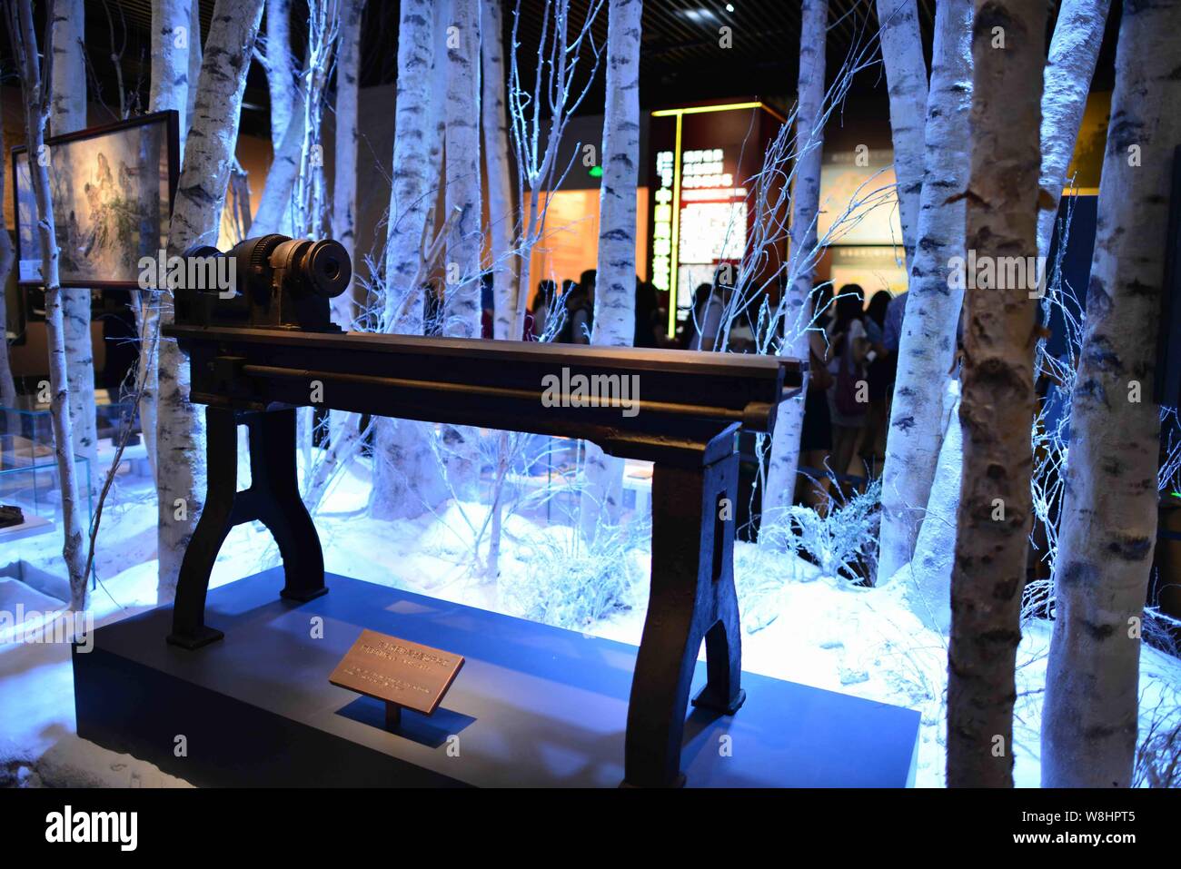 Vista della " Grande Vittoria e il contributo storico' mostra presso il Museo della Guerra di popolare di resistenza contro l'Aggressione giapponese in Beij Foto Stock