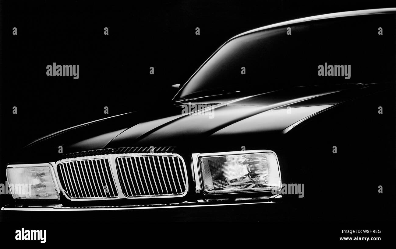 Nero auto, studio shot. Foto Stock