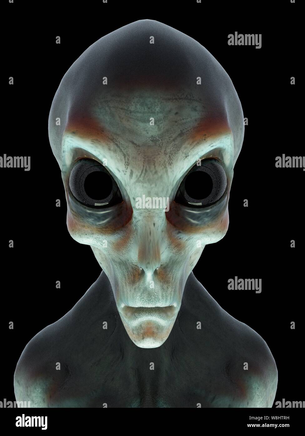 Alien, illustrazione del computer. Foto Stock