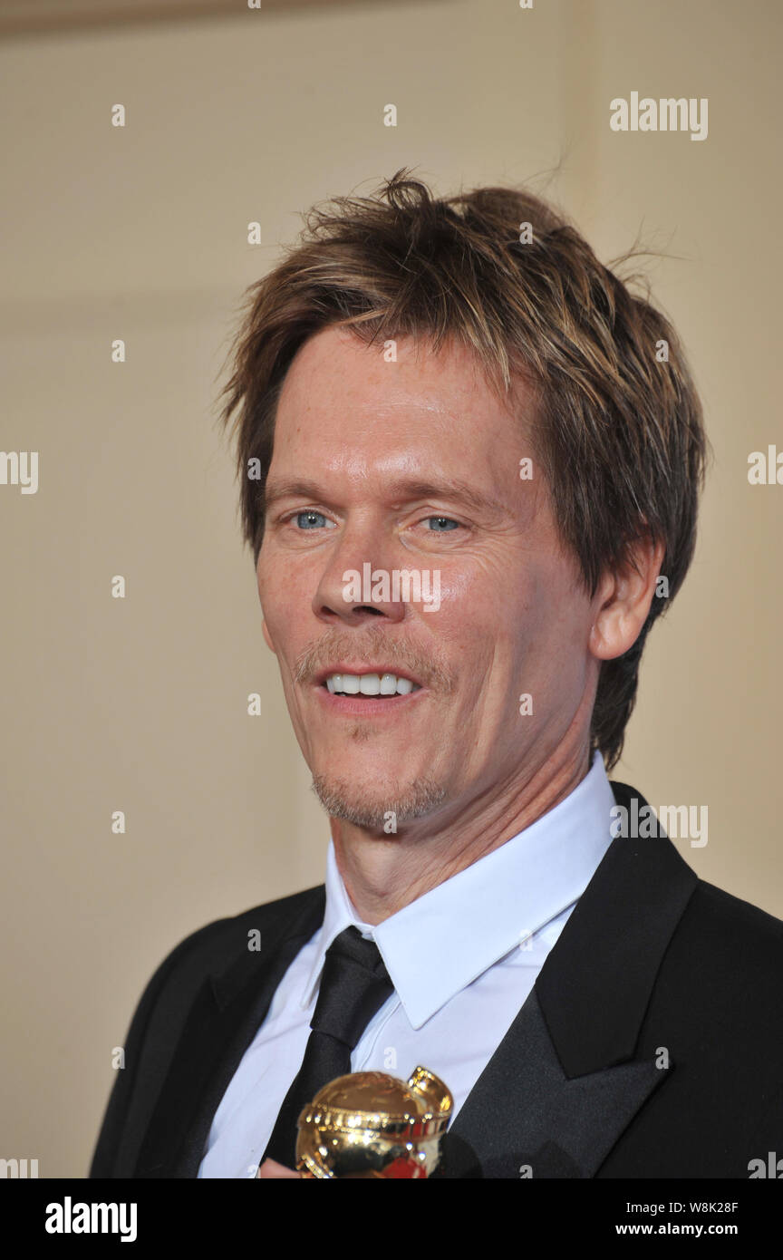 LOS ANGELES, CA. 18 gennaio 2010: Kevin Bacon a 67th Golden Globe Awards presso il Beverly Hilton Hotel. © 2010 Paul Smith / Featureflash Foto Stock