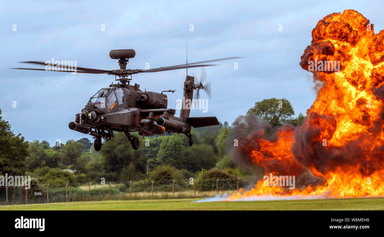 Army Air Core Apache AH1 elicottero Gunship presso il Royal International Air Tattoo 2019 Foto Stock