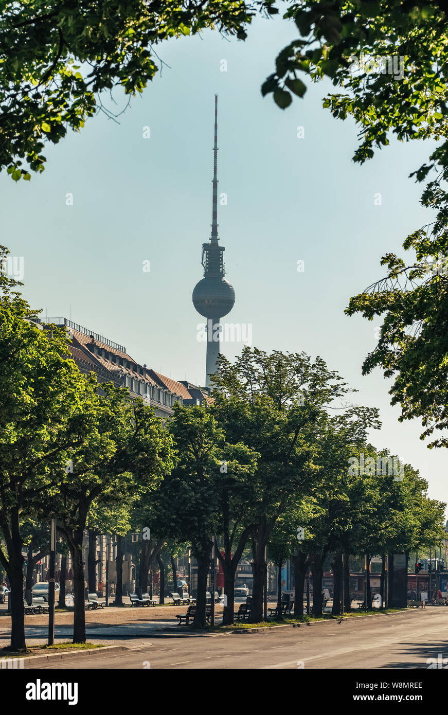 Berlino Torre della TV in estate a Berlino, Germania Foto Stock