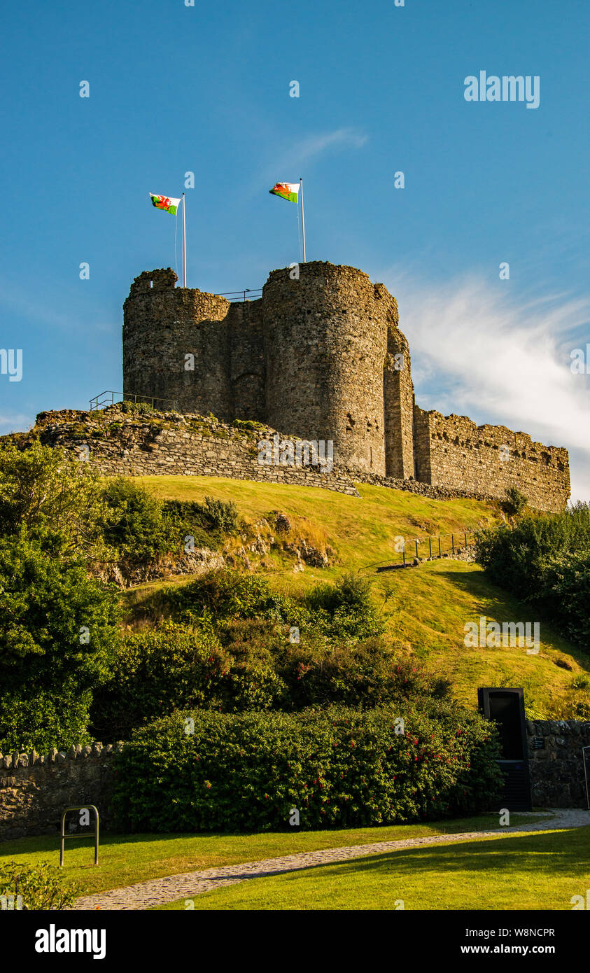 Criccieth Castle. Gywnedd, Galles. Regno Unito Foto Stock